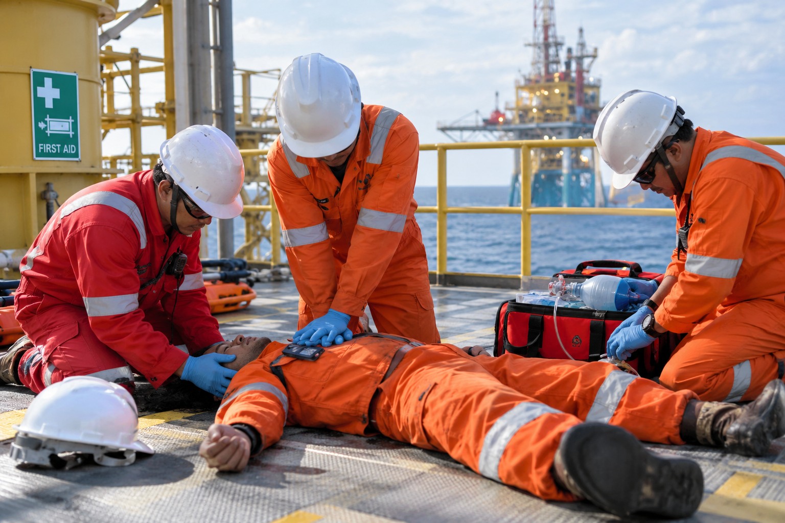 Kegiatan keselamatan kerja pada lingkungan operasional offshore